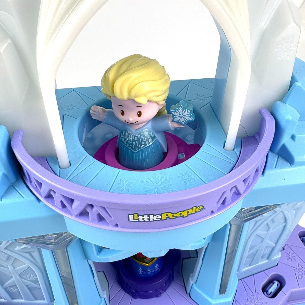 Fisher Price Little People Disney Frozen Elsas Enchanted Lights Palace Music SEE - Picture 2 of 16